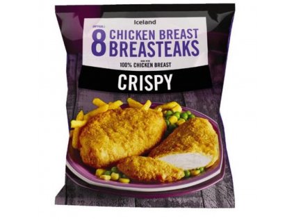 iceland 8 approx crispy chicken breast breasteaks 680g 92223