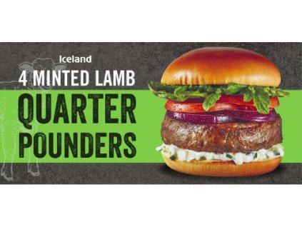 Iceland 4pk Minted Lamb Quater Pounder 454g