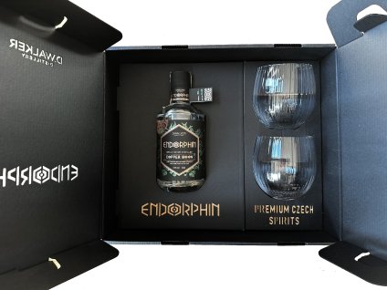 Dárková sada: 1 x lahev alkoholu 500ml + skleničky Květná 1794