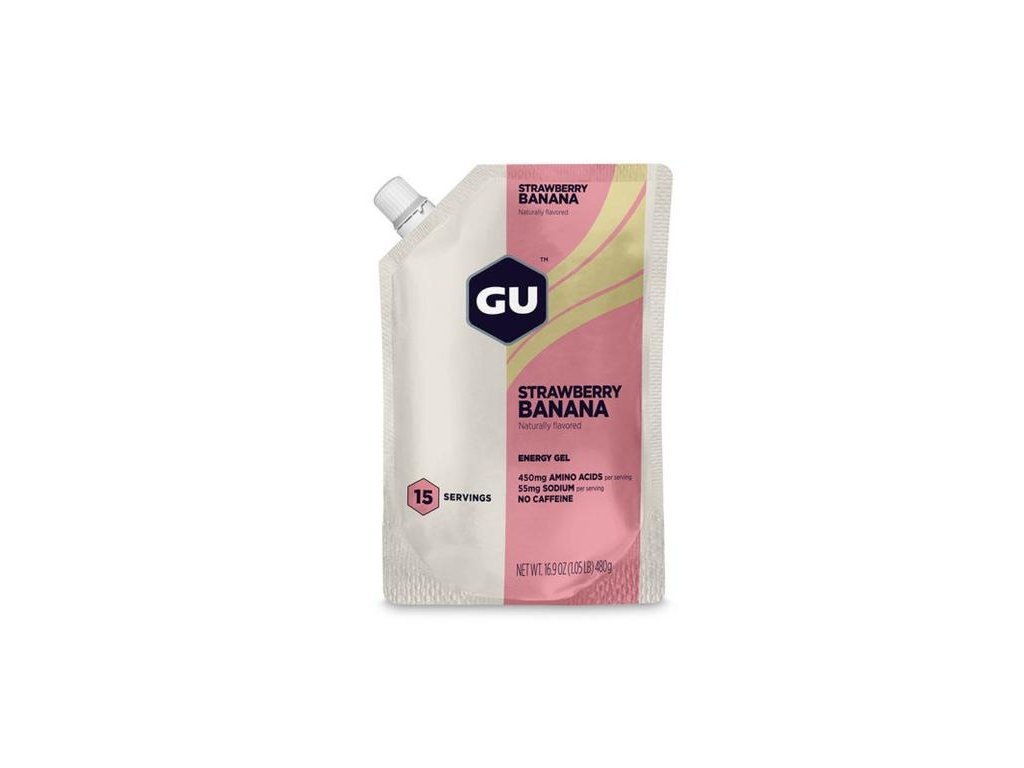 GU Energy Gel Bulk Serve 15 Servings Gels Strawberry Banana 124100 1
