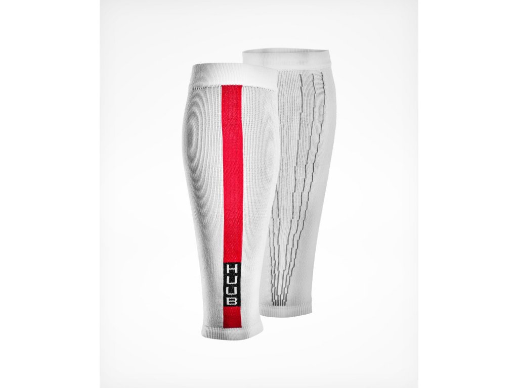 Compression Race Calf Sleeve White Double 1500x