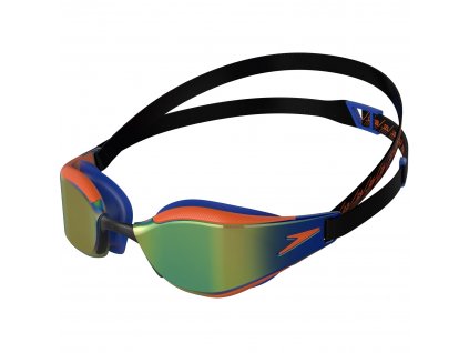 speedo fastskin hyper elite mirror junior goggles black dragon fire blue flame 965763