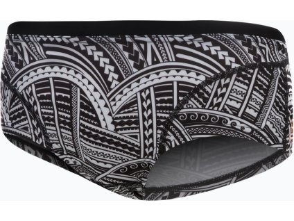 i zone3 bokserki plywackie meskie kona speed brief shorts tribal print black white orange.jpg