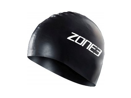 Zone3 Silicone Swim Cap BLACK