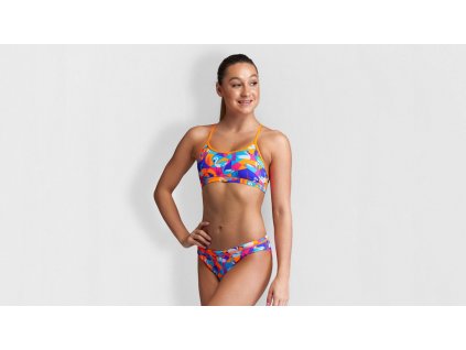 Funkita Girls Racer back Two Piece Swim Swan