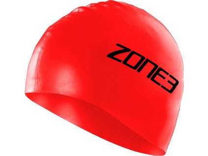 Zone3 Silicone Swim Cap - 48g - RED - OS