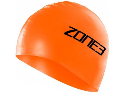 Zone3 Silicone Swim Cap - 48g - HI-VIS ORANGE - OS
