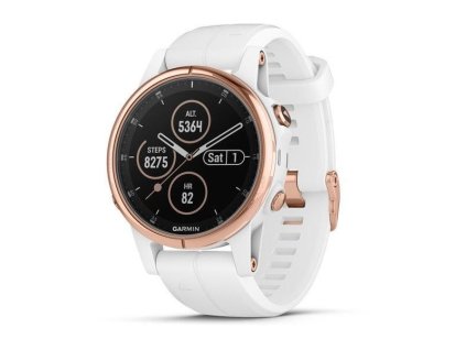 Garmin fenix5S Plus Sapphire Rose Gold, White Band
