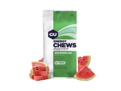 GU Energy Chews 60 g Watermelon 1 SÁČEK (balení 12ks) a