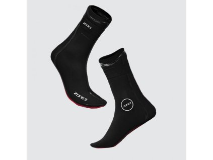 Zone 3 Neoprene Heat-Tech Socks - BLACK/RED A