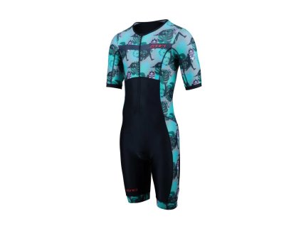 Zone 3 Men's Activate+ Short Sleeve Trisuit - Tribal Rush / Black/Khaki A