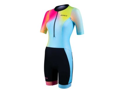 Women's Activate+ Short Sleeve Trisuit / Neon/Black (Velikost L)
