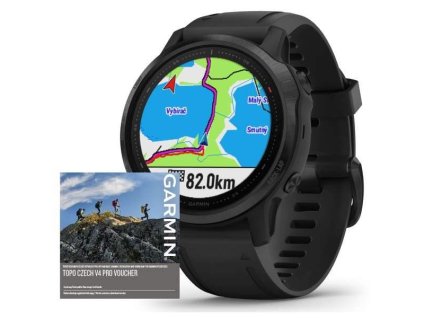 Garmin fenix6S PRO Glass, Black/Black Band (MAP/Music)