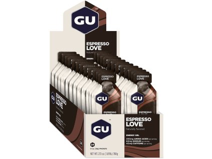 6 Energy Gel Espresso Love Karton offen