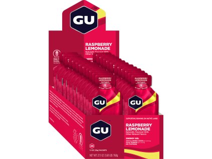 GU Energy Gel Rasperry Lemonade Open 24Box