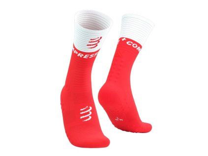 Mid Compression Socks V2.0 Fluo Red/White (Velikost T2)
