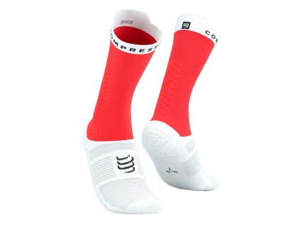 Pro Racing Socks v4.0 Bike Fluo Red/White (Velikost T1)