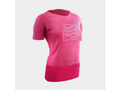 Training Tshirt W v1 Pink Melange (Velikost L)