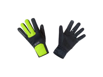 GORE M WINDSTOPPER® Thermo Gloves black / neon yellow