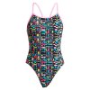 Dívčí plavky Funkita Single Strap Alien Code Swimsuit
