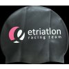 Silikonová plavecká čepička Etriatlon - černo růžová