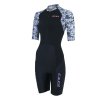 Women's Lava Short Sleeve Trisuit / White/Gravel