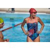 Women Aztec 2.0 Strap Back Swim Costume action 5