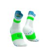 Pro Racing Socks v4.0 Run High White/Norse Blue/Neon Green (Velikost T1)