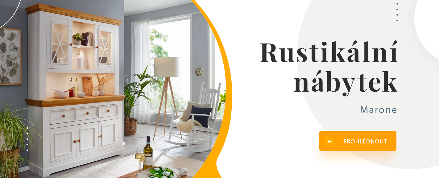 Bílý rustikální nábytek