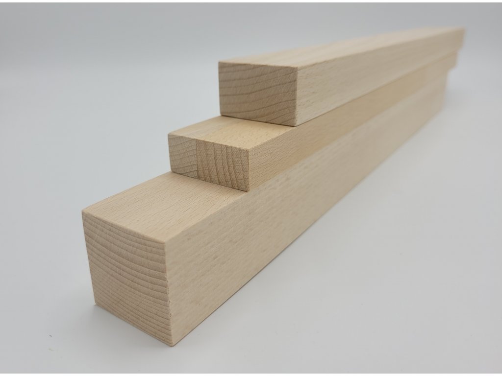 Dřevěný hranol Buk 10x20mm, délka 10 - 350cm