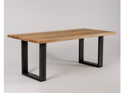 Jídelní dubový stůl Oren - podnož ocel, materiál dle výběru