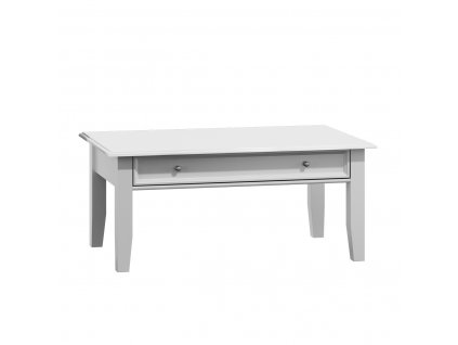 Belluno Elegante bílý konferenční stolek zásuvka