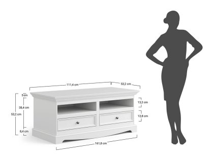 BELLUNO ELEGANTE KOMODA TV MALA BIALY DAB ZM