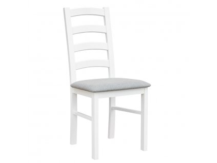 Šedý podsedák bílá židle Belluno Elegante