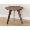 Konferenční malý kulatý stůl Orbetello, tabák, masiv dub, rozměr 41,5x50x50cm