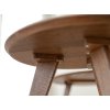 Konferenční malý kulatý stůl Orbetello, tabák, masiv dub, rozměr 41,5x50x50cm