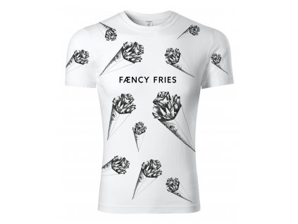 TRIČKO FAENCY FRIES WHITE
