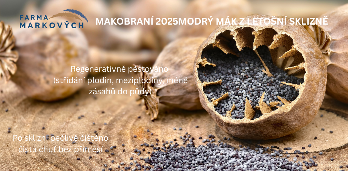 Makobraní 2025: modrý mák z letošní sklizně je v prodeji