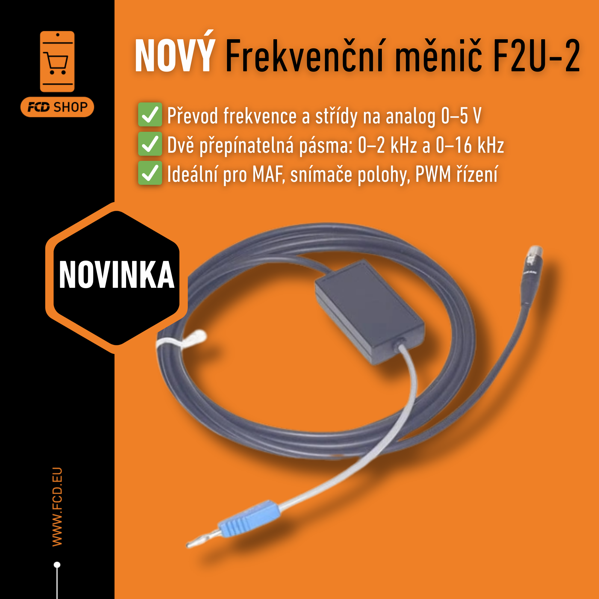 NOVINKA: F2U-2 – nástupce oblíbeného frekvenčního měniče F2U-16 je skladem!