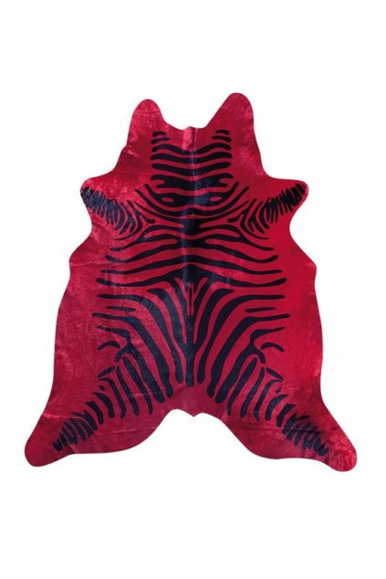 Stierfell Zebra rot 600x600