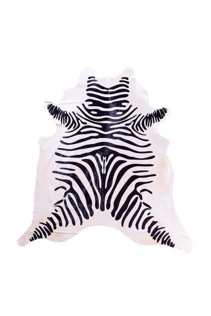 Stierfell Zebra weiss