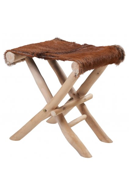 Skládací stolička s dřevěnými nožkami