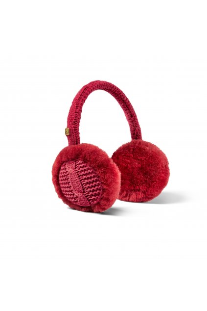 Ohrenwärmer Strickliesel für Damen rot 0