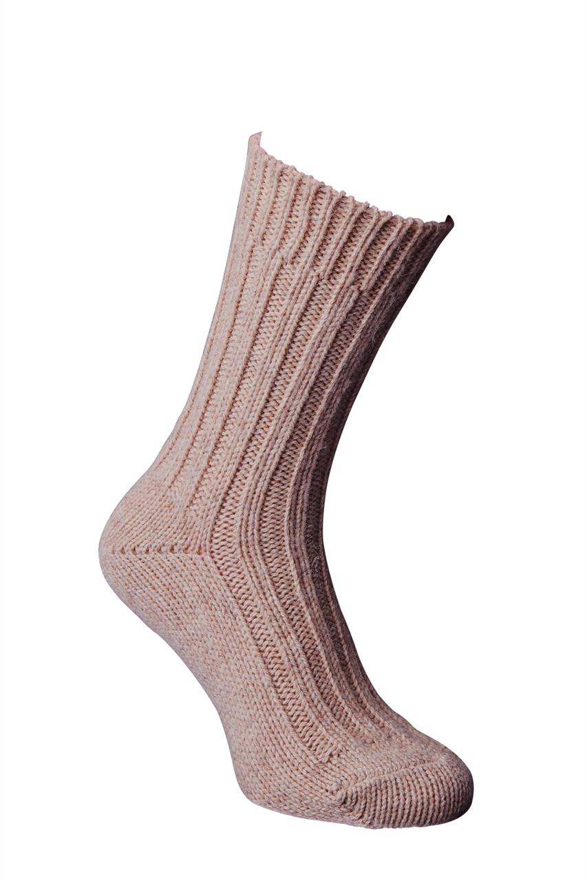 Fotografie Ponožky z alpaky - silné Velikost: 43-46, Zvolte variantu: Světle hnědá