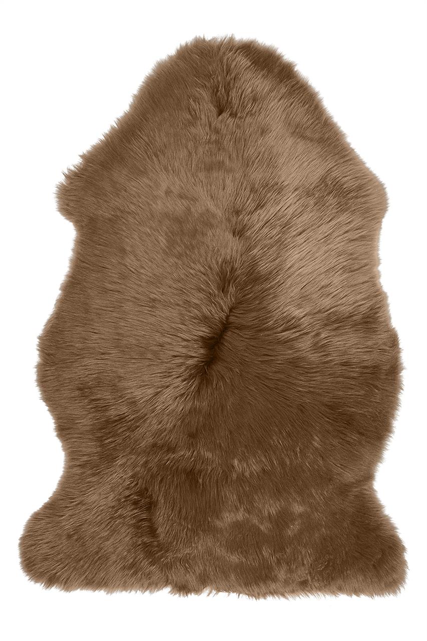 Jehněčí kožešina DEKO, barv., nestřižená Barva: Lískový oříšek, Velikost: 90–100 cm