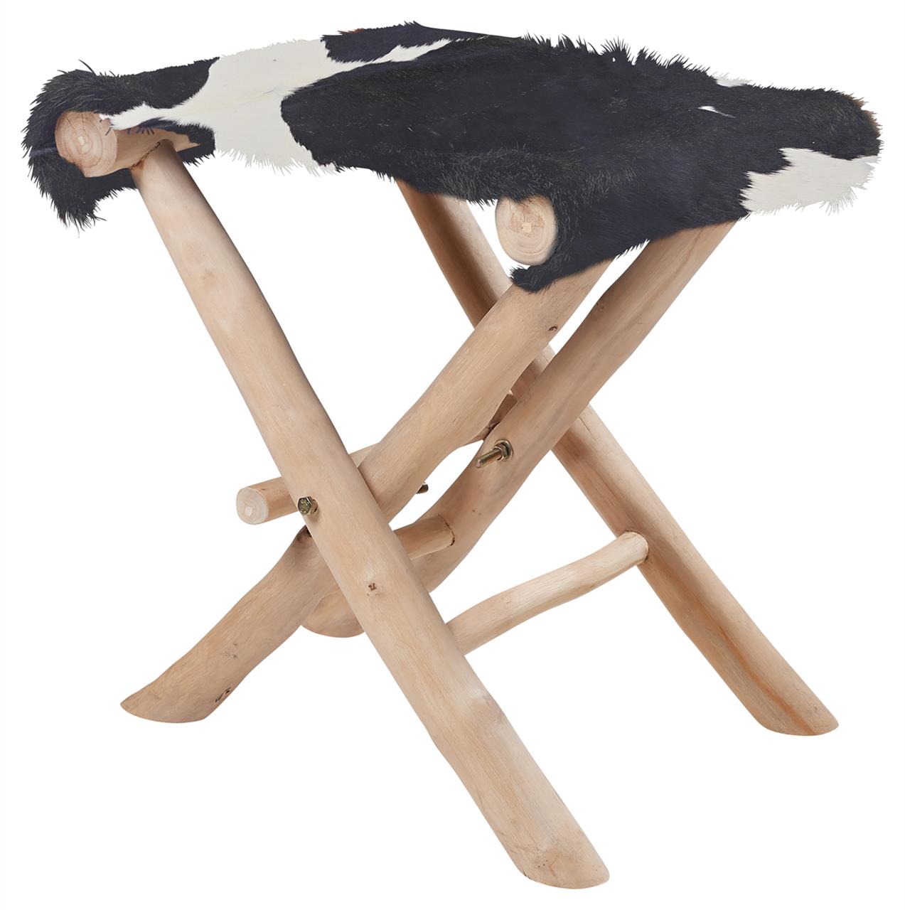 Skládací stolička s dřevěnými nožkami Velikost: 35x40x45 cm, Zvolte variantu: černo bílá
