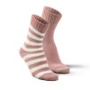 alpaka socken getreift rose doppel 2703