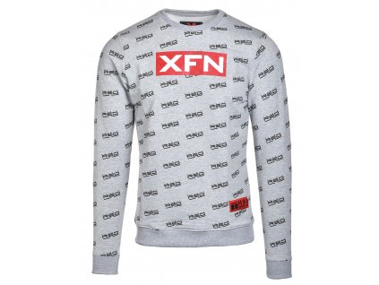 sweatshirt xfn fighters clubdouble red full logo grey