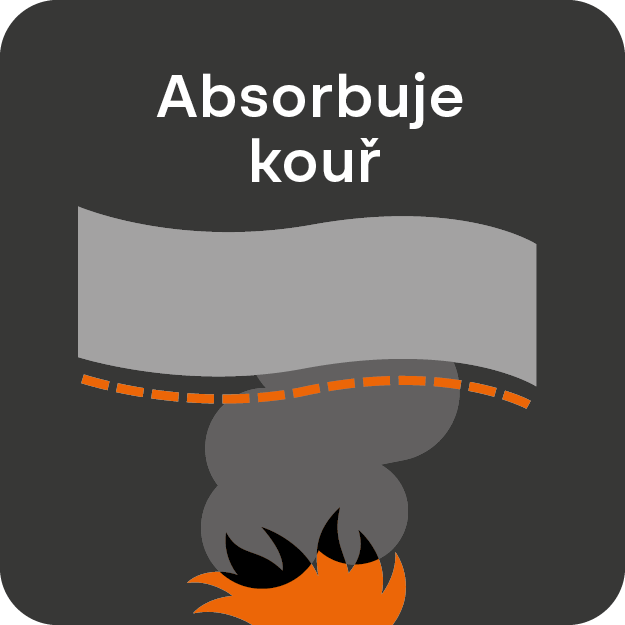 Absorbuje kouř