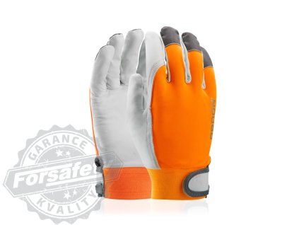 Kombinované rukavice ARDON®HOBBY REFLEX - s prodejní etiketou - hi-vis oranžová 08-SPE (Velikost 08-SPE)